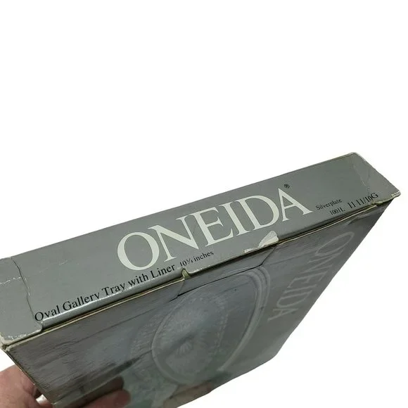 Vintage Oneida Oval Gallery Tray Divided Serving Tray Relish Dish Serveware - Picture 9 of 12